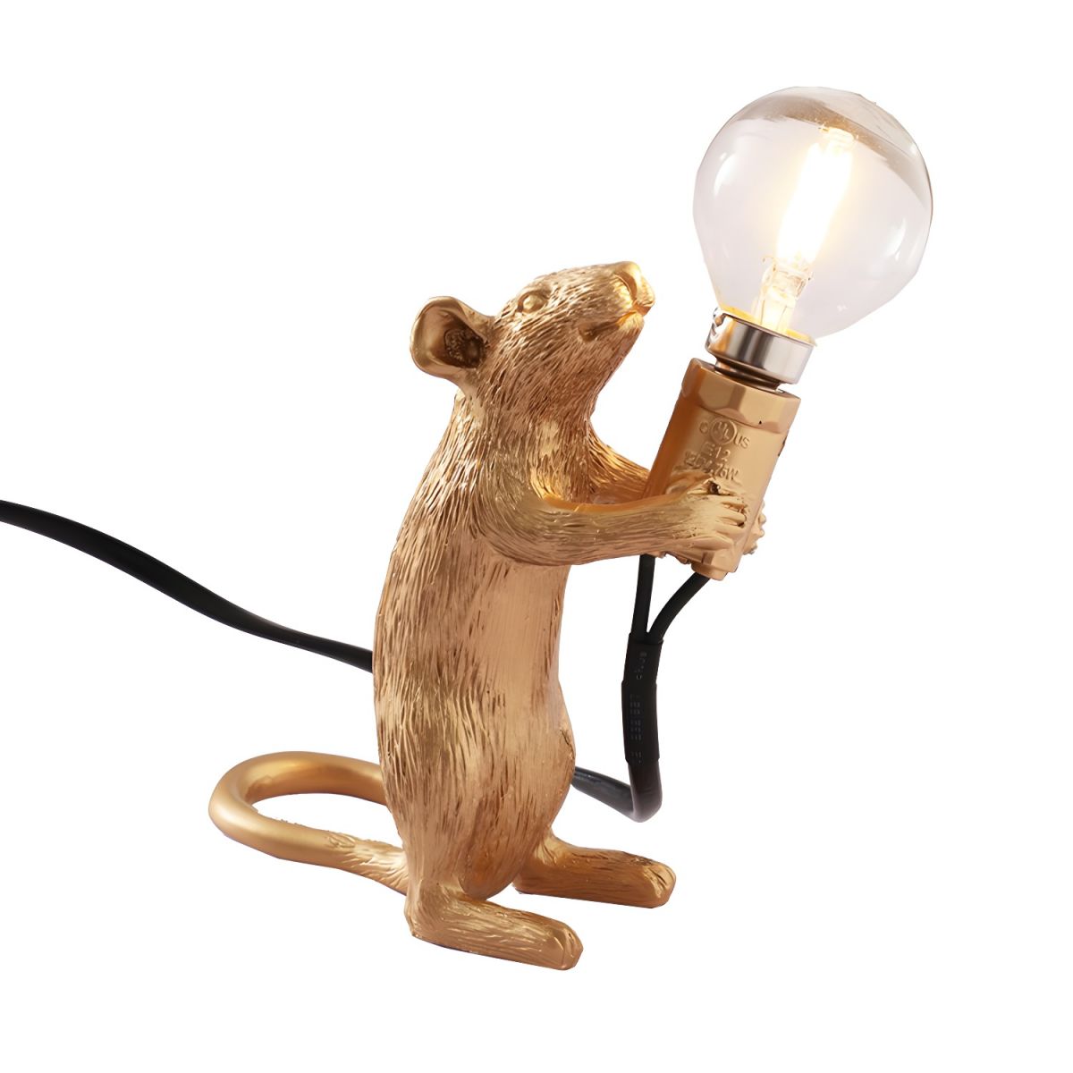 Nordic Style Gold Resin Mouse Table Lamp | Rattate