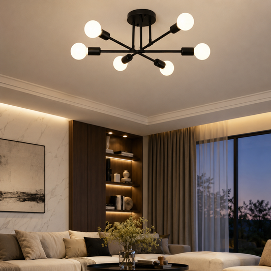 Nordic Style Metal Ceiling Light Fixture for Modern Spaces | Norira