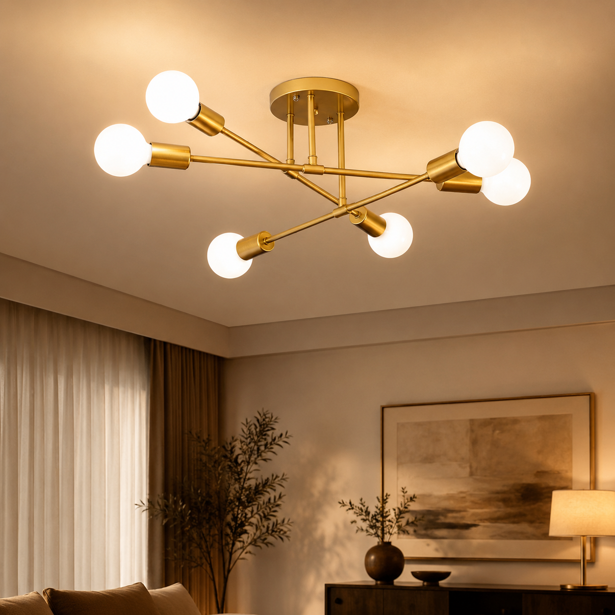 Nordic Style Metal Ceiling Light Fixture for Modern Spaces | Norira