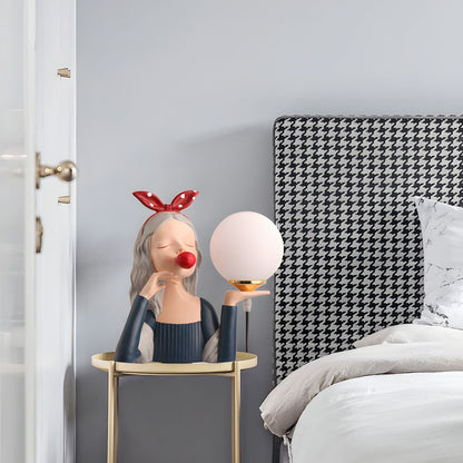 Nordic Style Table Lamp with Glass Globe | Lunvyr
