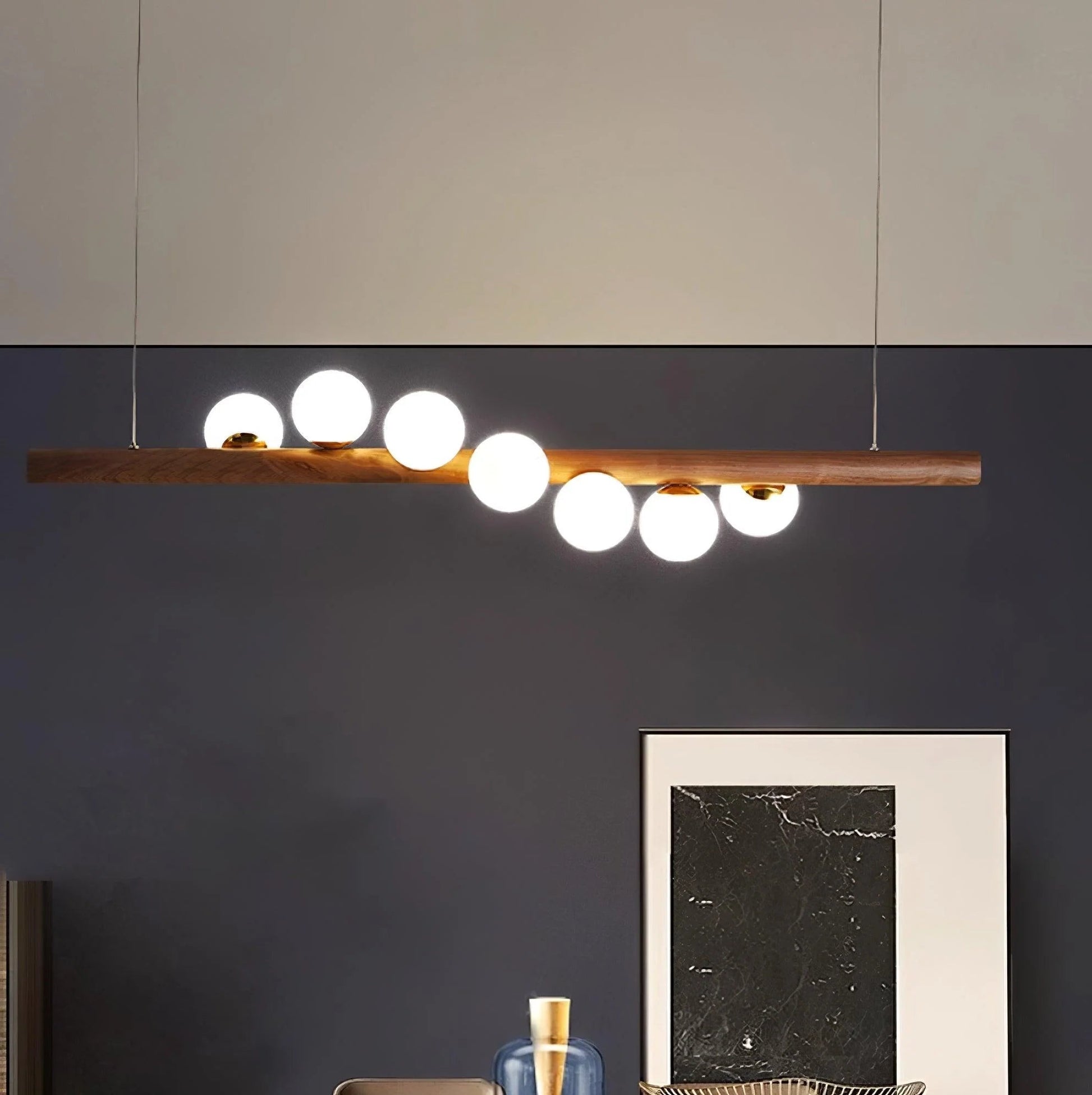 Nordic Timber Finish Pendant Light Modern Design | Vornix