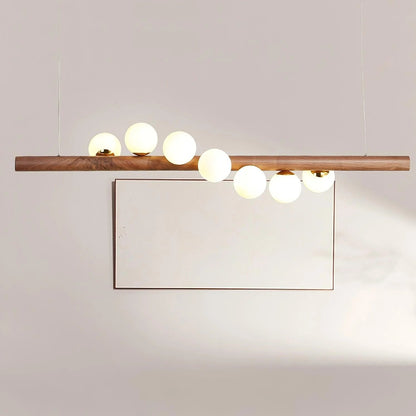 Nordic Timber Finish Pendant Light Modern Design | Vornix