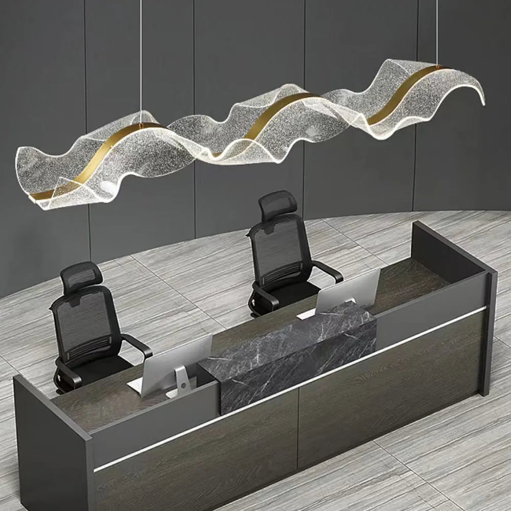 Nordic Wavy LED Pendant Light for Kitchen and Workspace | Renlora