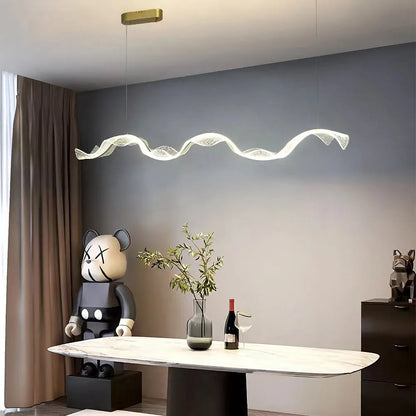 Nordic Wavy LED Pendant Light for Kitchen and Workspace | Renlora