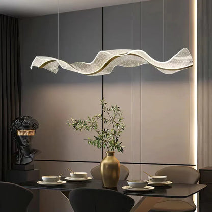 Nordic Wavy LED Pendant Light for Kitchen and Workspace | Renlora