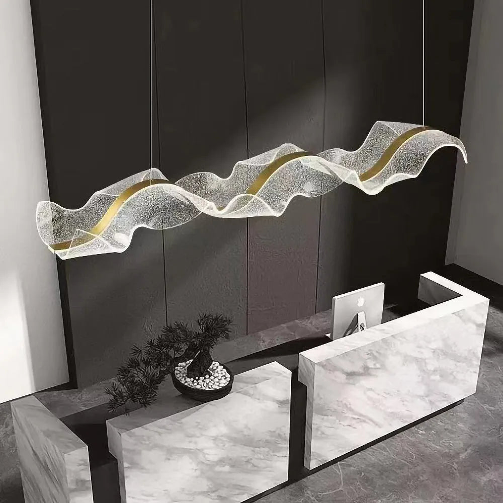 Nordic Wavy LED Pendant Light for Kitchen and Workspace | Renlora