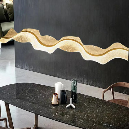 Nordic Wavy LED Pendant Light for Kitchen and Workspace | Renlora