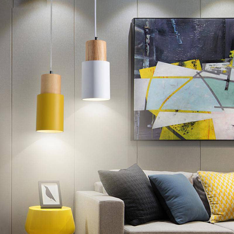 Nordic Wood Metal Pendant Light Fixture | Selvara