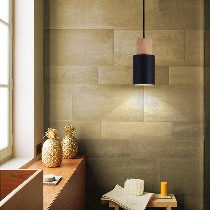 Nordic Wood Metal Pendant Light Fixture | Selvara