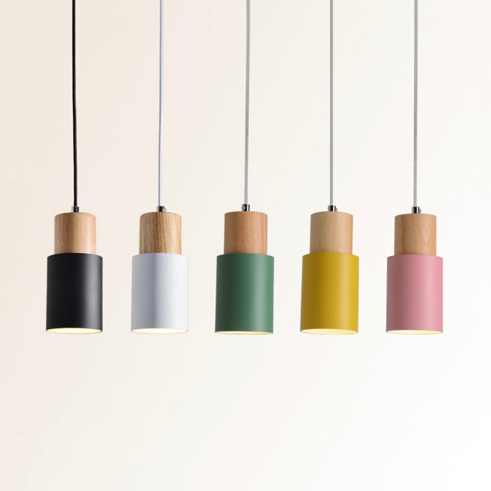 Nordic Wood Metal Pendant Light Fixture | Selvara