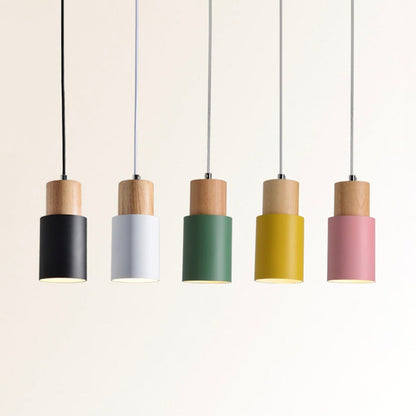 Nordic Wood Metal Pendant Light Fixture | Selvara