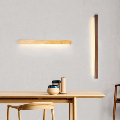 Nordic Wood Mirror Wall Light for Everyday Rooms | Lignis