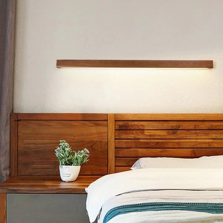 Nordic Wood Mirror Wall Light for Everyday Rooms | Lignis