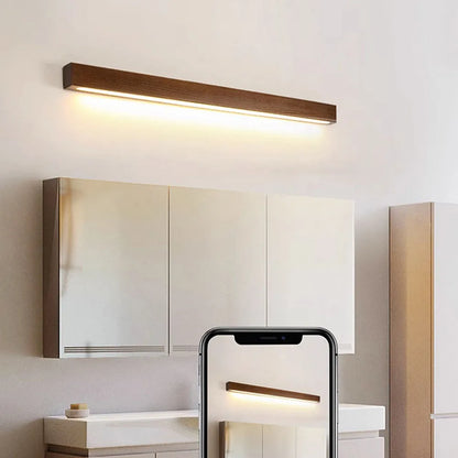 Nordic Wood Mirror Wall Light for Everyday Rooms | Lignis