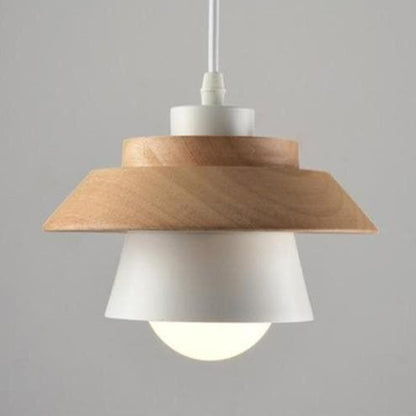 Nordic Wood and Metal LED Pendant Light Fixture | Lurenta