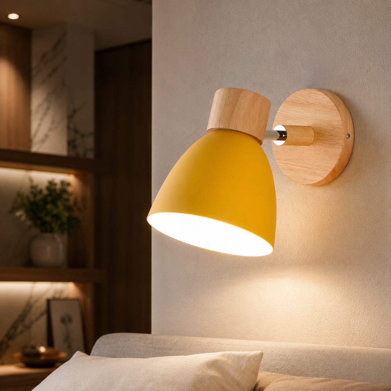 Nordic Wooden Wall Sconce for Cosy Compact Spaces | Darnova