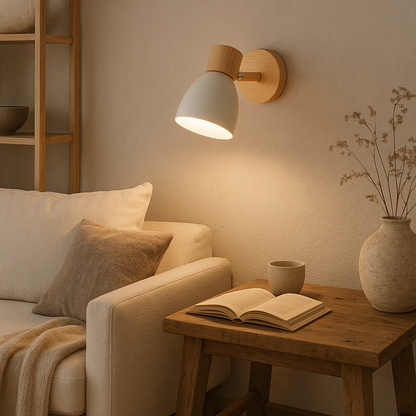 Nordic Wooden Wall Sconce for Cosy Compact Spaces | Darnova