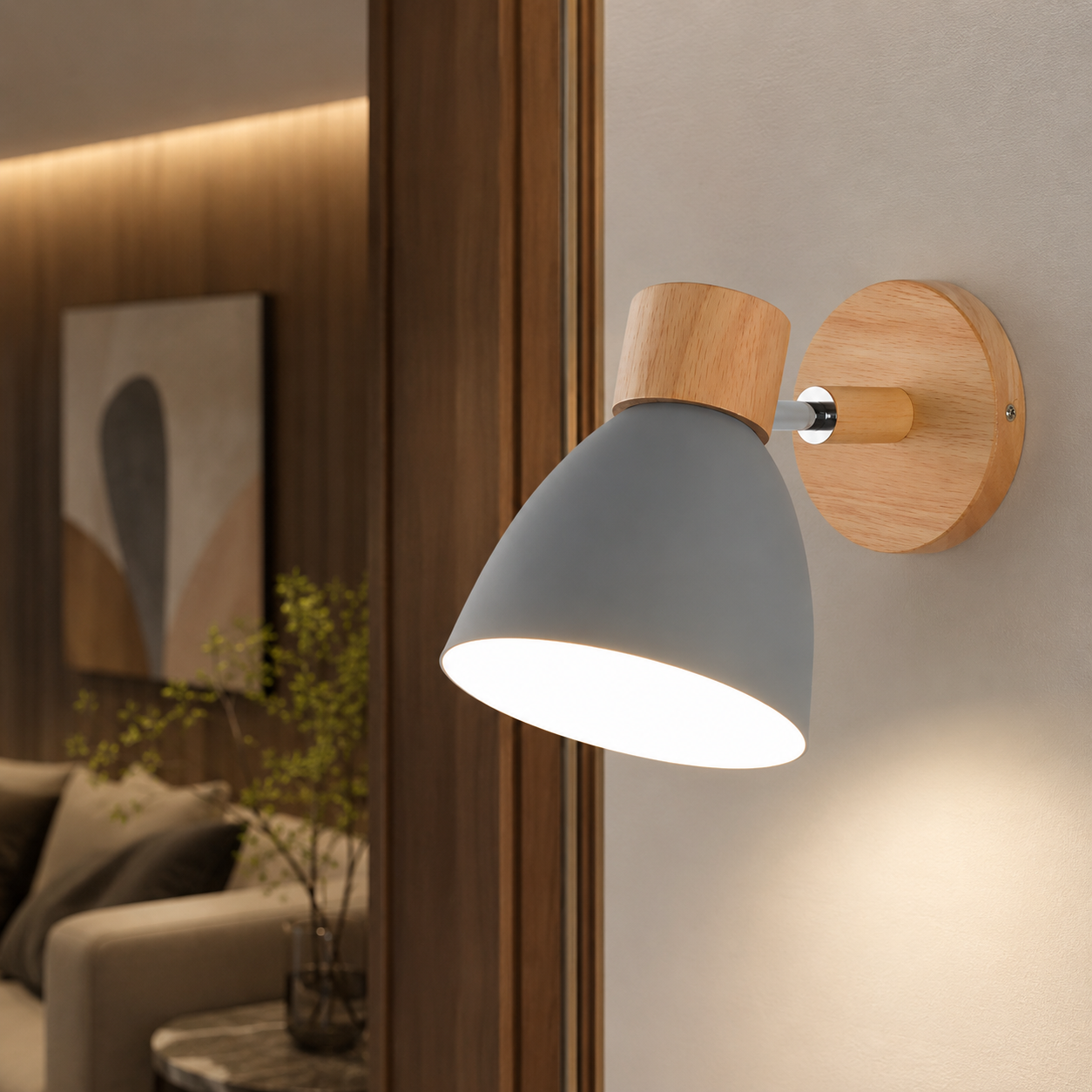 Nordic Wooden Wall Sconce for Cosy Compact Spaces | Darnova