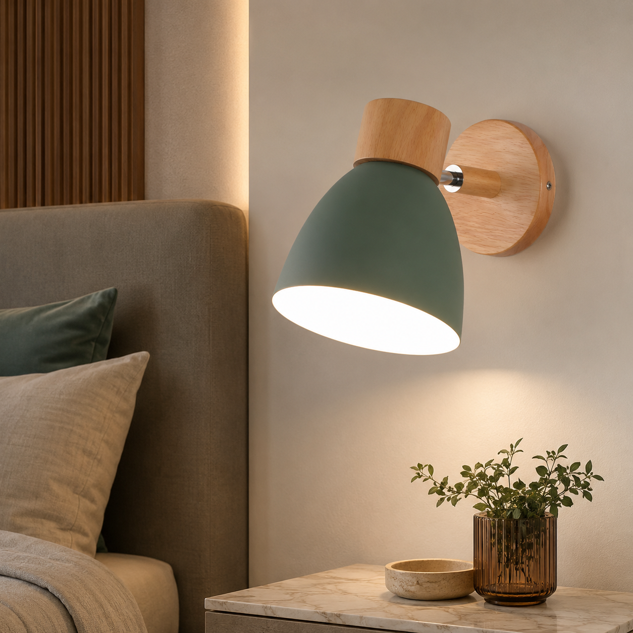 Nordic Wooden Wall Sconce for Cosy Compact Spaces | Darnova
