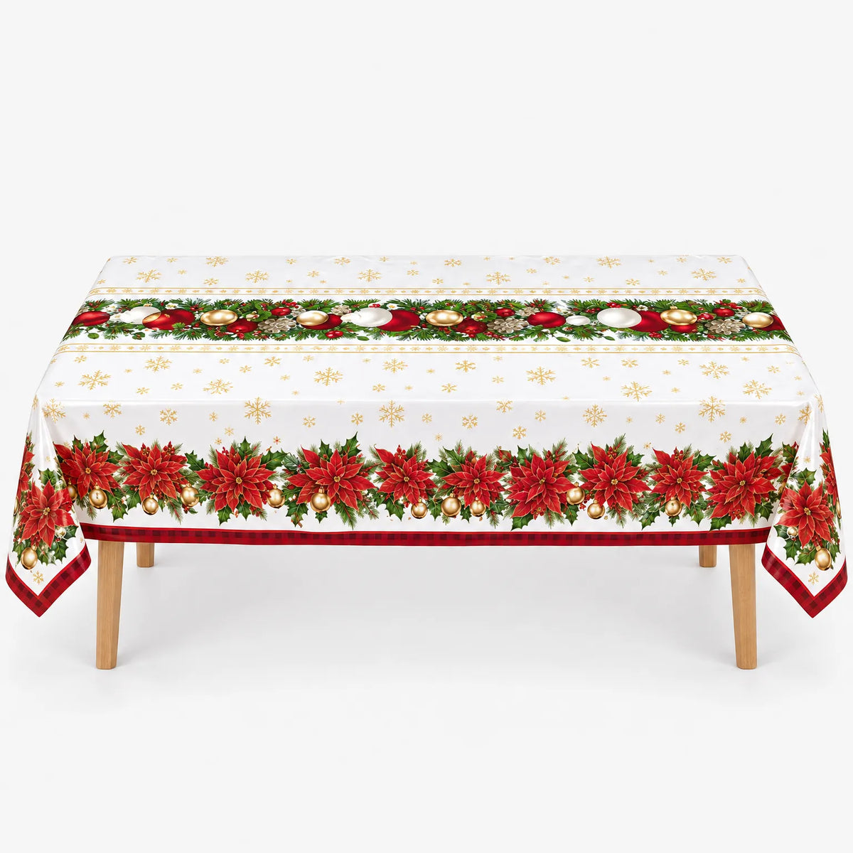 Oblong Holiday Print Dining Tablecloth