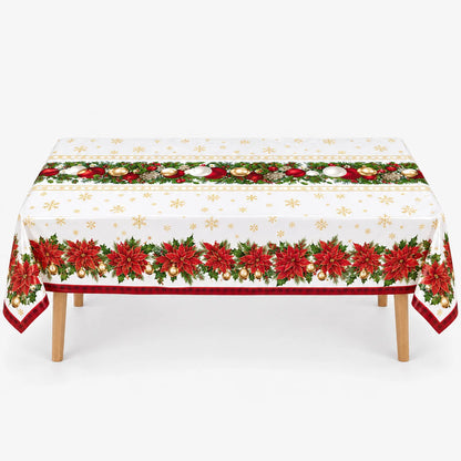 Oblong Holiday Print Dining Tablecloth