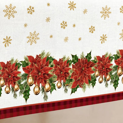 Oblong Holiday Print Dining Tablecloth