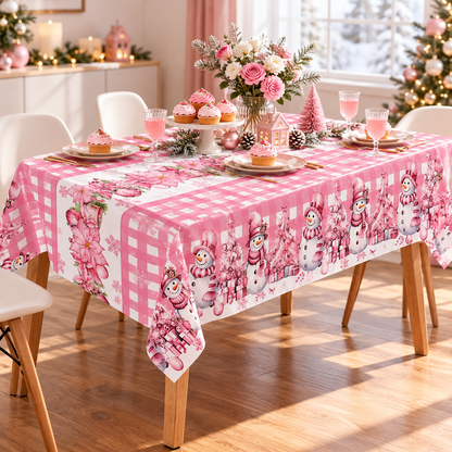 Oblong Holiday Print Dining Tablecloth