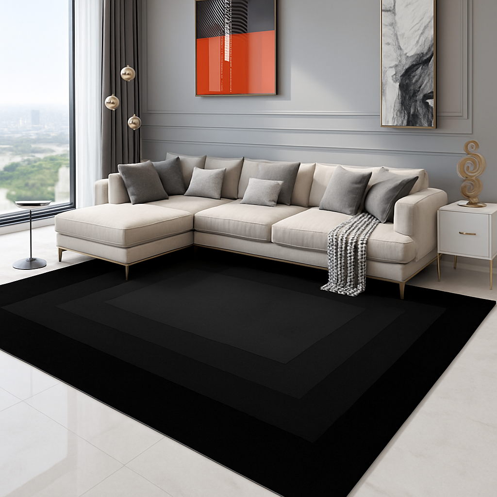 Ombre Gradient Polyester Area Rug Nordic Modern Runner | Savento