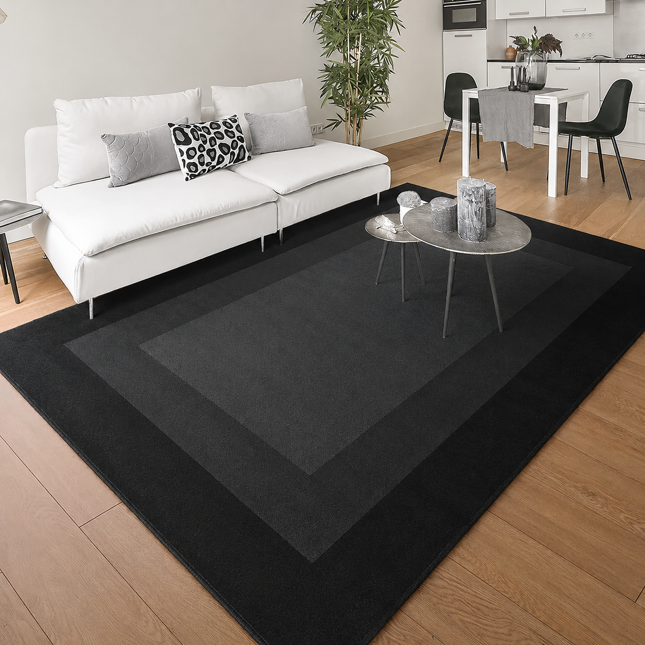 Ombre Gradient Polyester Area Rug Nordic Modern Runner | Savento