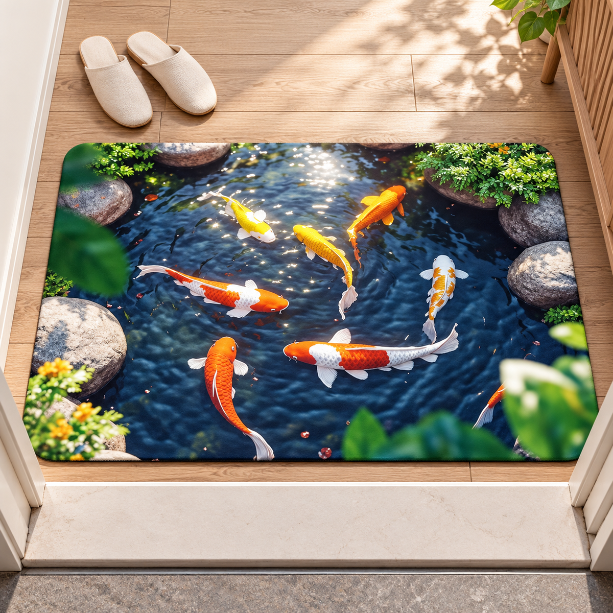 Optical Illusion Cat Door Mat