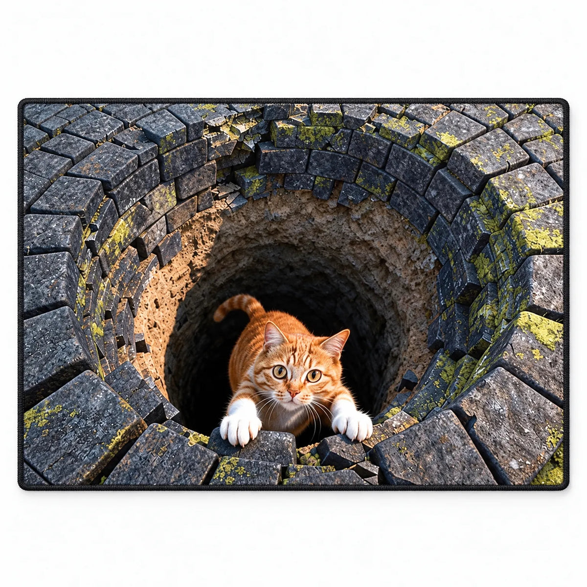 Optical Illusion Cat Door Mat