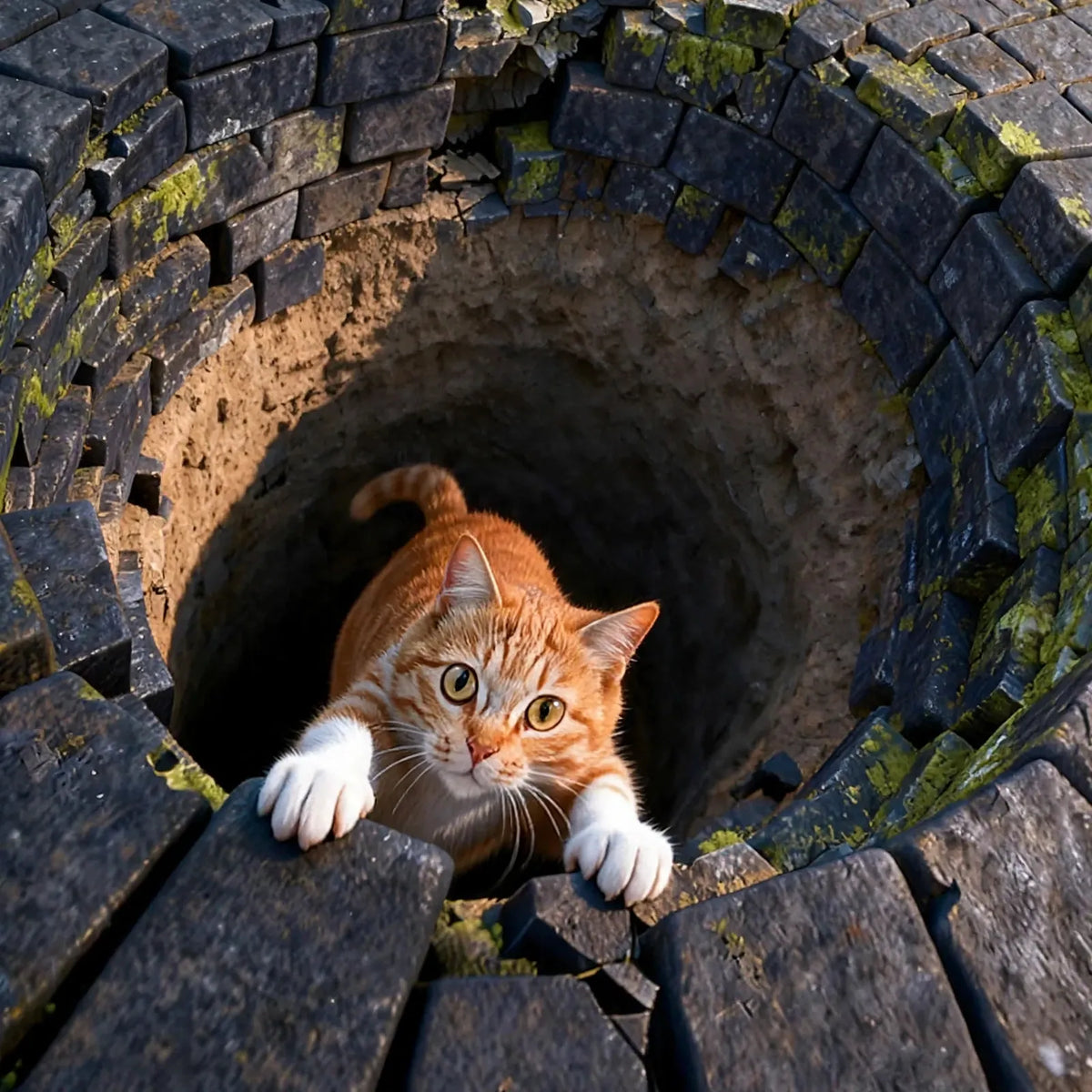 Optical Illusion Cat Door Mat