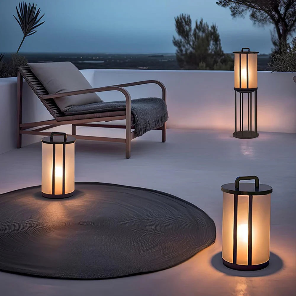 Outdoor Acrylic LED Pillar Lantern Light Modern Design | Ravion
