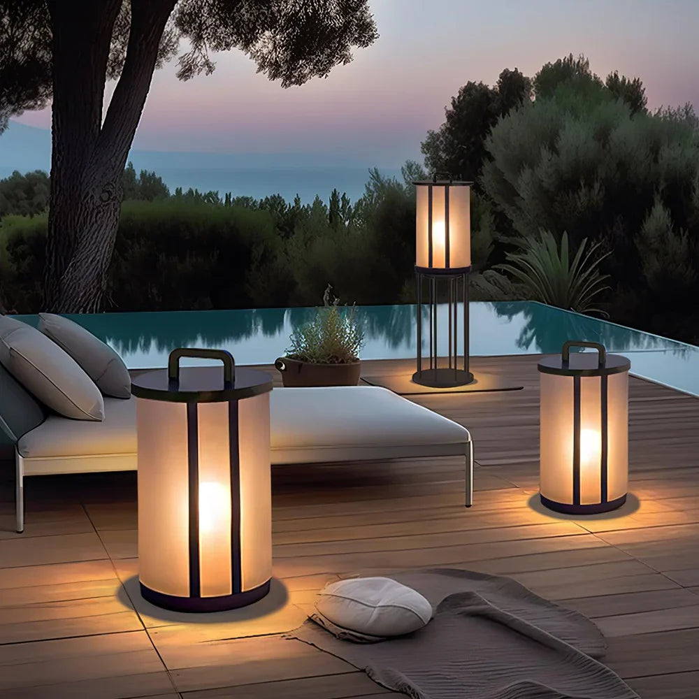 Outdoor Acrylic LED Pillar Lantern Light Modern Design | Ravion