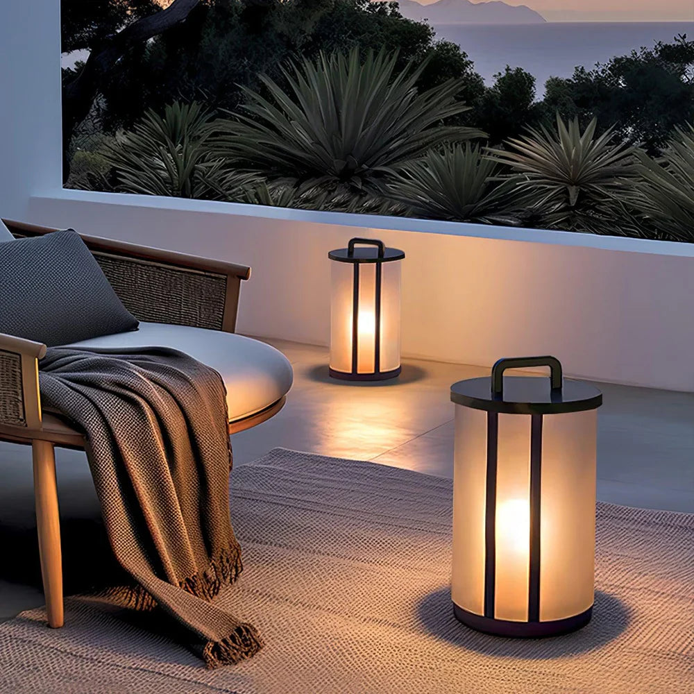 Outdoor Acrylic LED Pillar Lantern Light Modern Design | Ravion