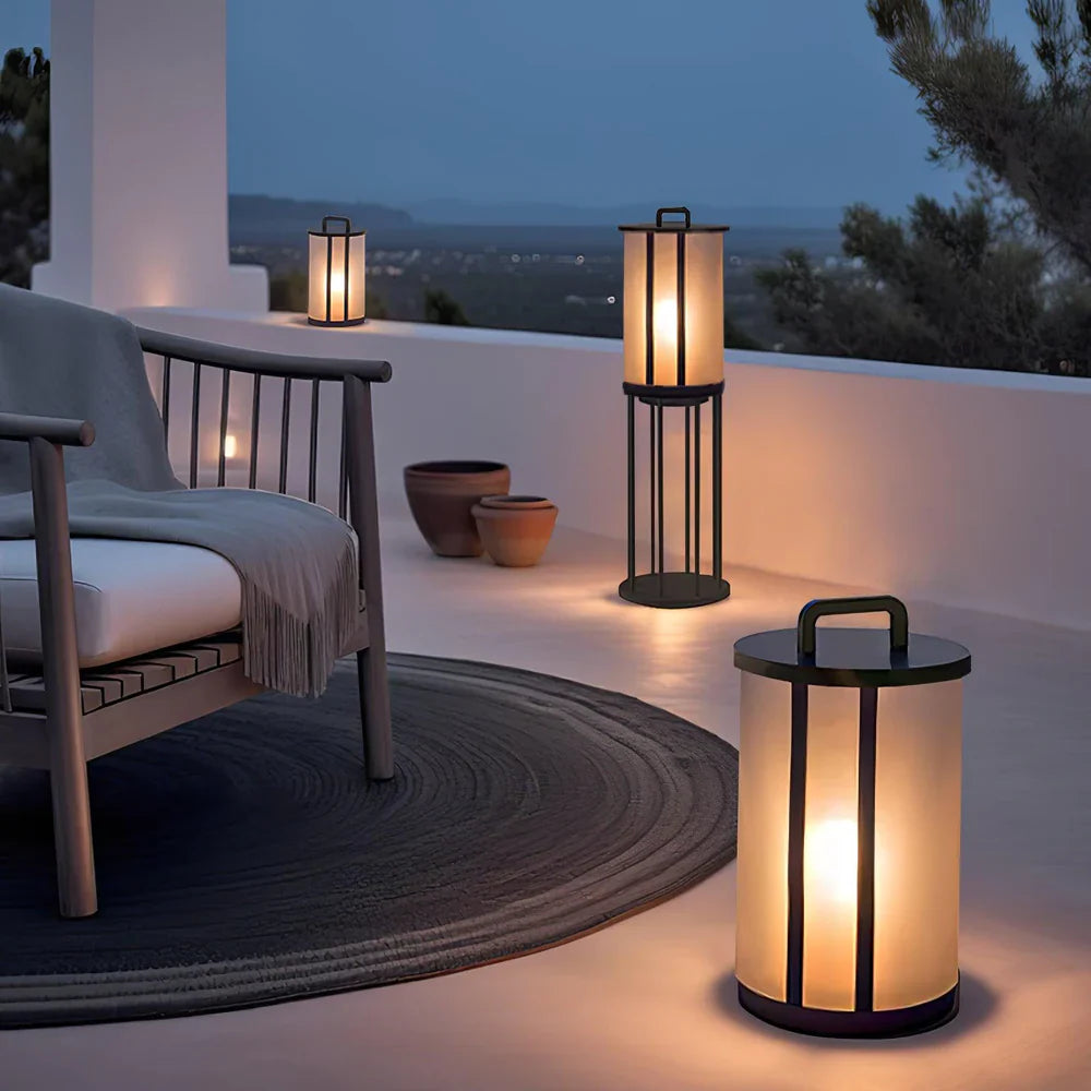 Outdoor Acrylic LED Pillar Lantern Light Modern Design | Ravion