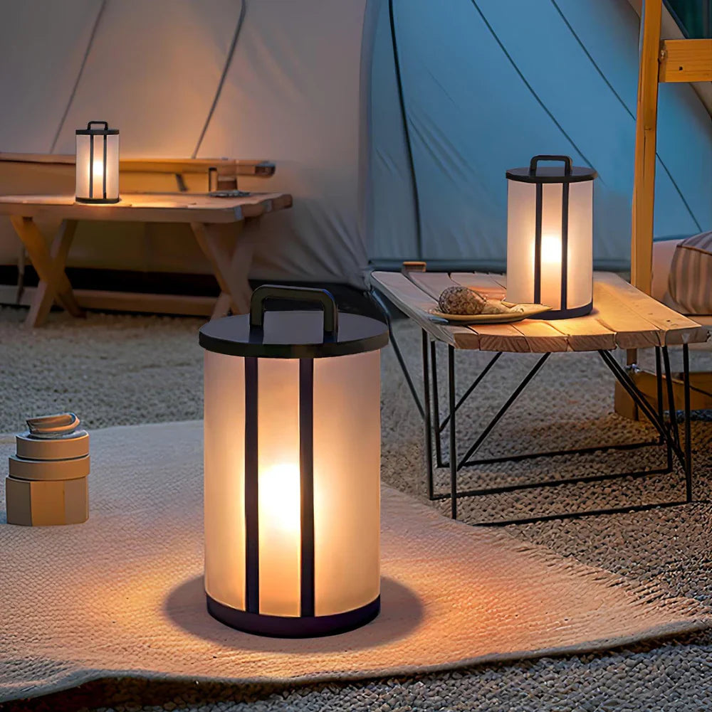 Outdoor Acrylic LED Pillar Lantern Light Modern Design | Ravion