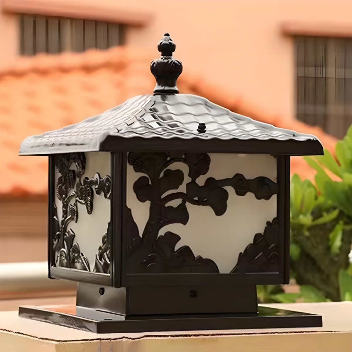 Outdoor Aluminium Cube Pillar Light for Garden Patio | Lumoza