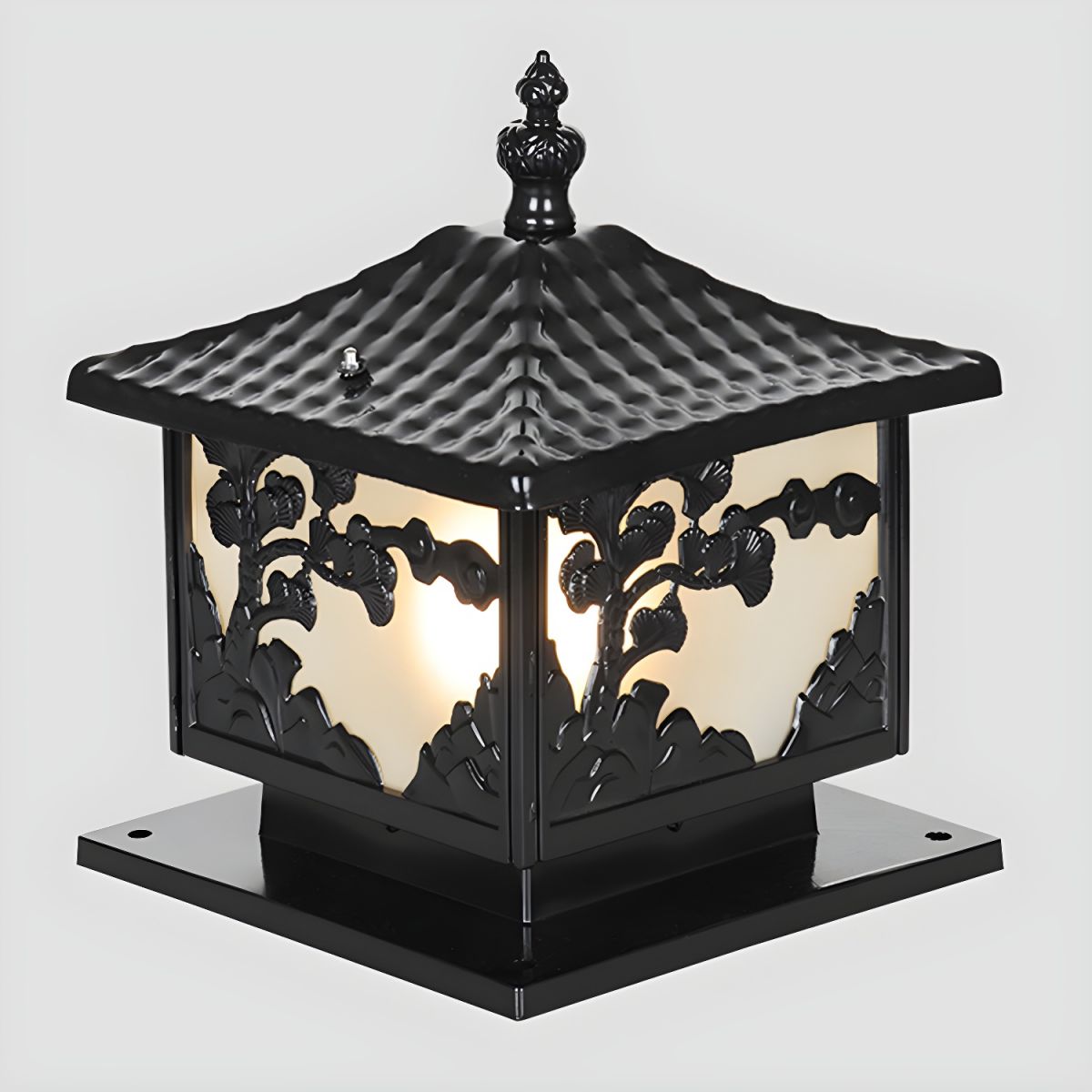 Outdoor Aluminium Cube Pillar Light for Garden Patio | Lumoza
