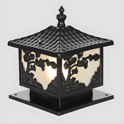 Outdoor Aluminium Cube Pillar Light for Garden Patio | Lumoza