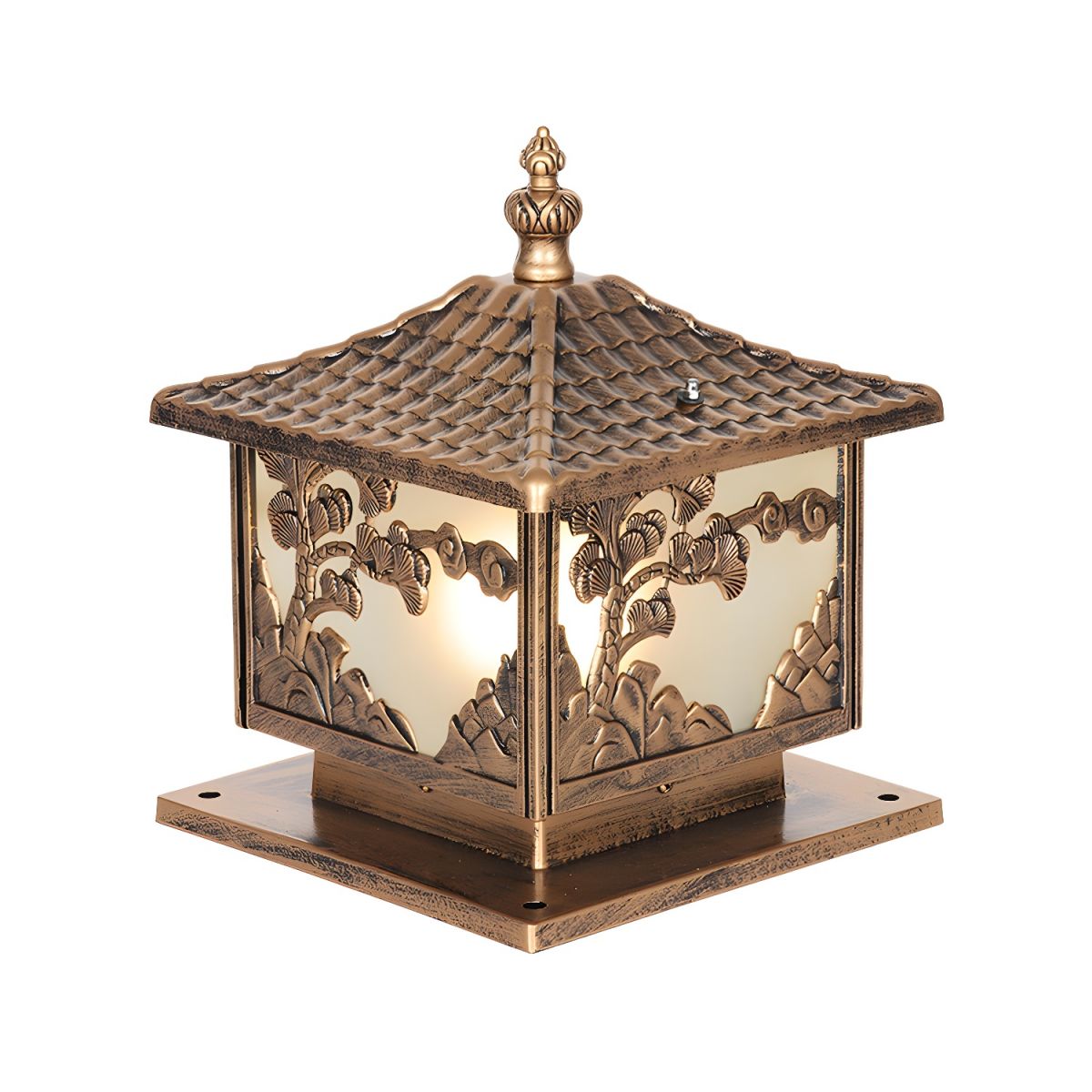Outdoor Aluminium Cube Pillar Light for Garden Patio | Lumoza