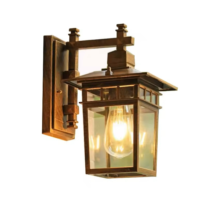 Outdoor Aluminium Wall Lamp with Glass Shade | Alnexo