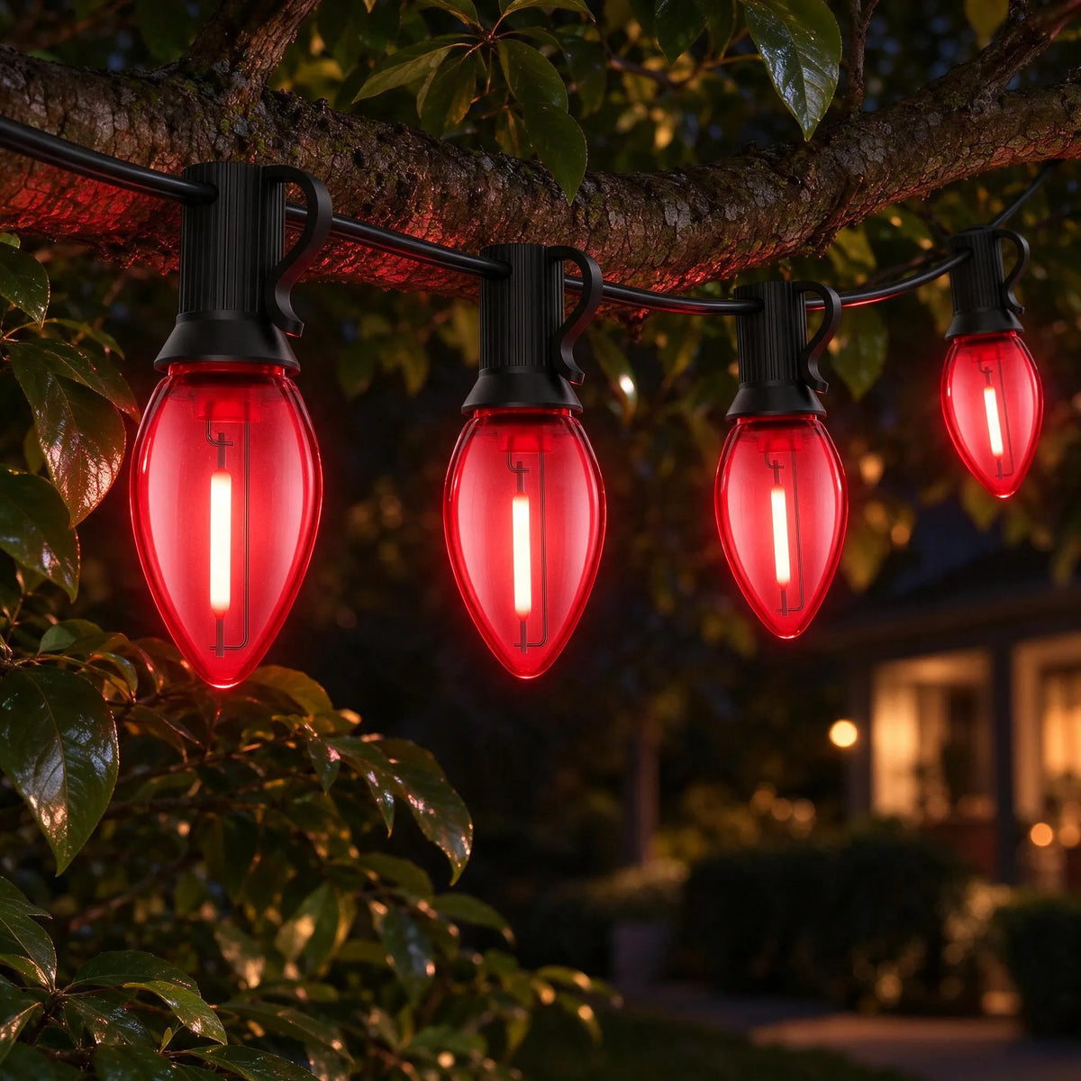 Outdoor Christmas Patio String Lights