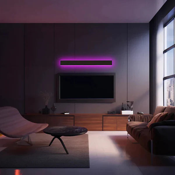 Outdoor Linear LED Wall Light Black for Garden Use | Halvex