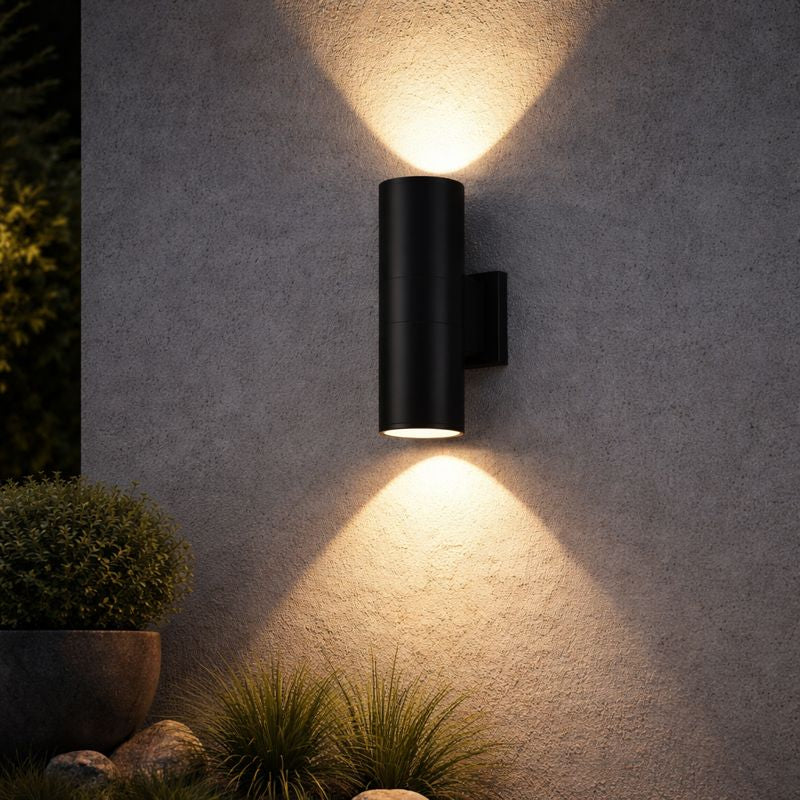 Outdoor Metal Double Head Wall Light Modern Design | Carvora