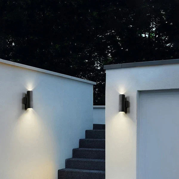 Outdoor Metal Double Head Wall Light Modern Design | Carvora