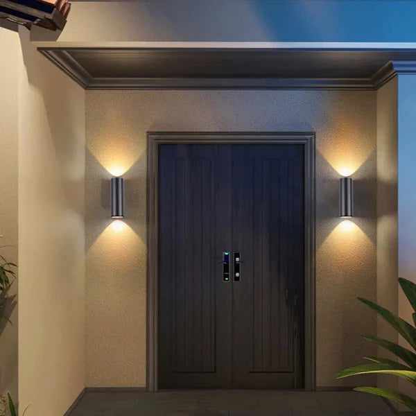 Outdoor Metal Double Head Wall Light Modern Design | Carvora