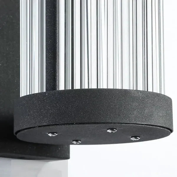 Outdoor Metal Glass Wall Light Warm LED Exterior | Telqor