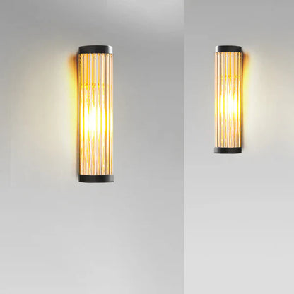 Outdoor Metal Glass Wall Light Warm LED Exterior | Telqor