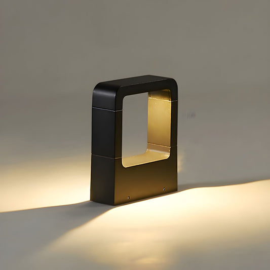 Outdoor Metal Pillar Light Glass Shade Modern Design | Marvexo